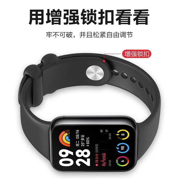 Xiaomi Bracelet 8Pro Turuncu Silikon Kordon - 11