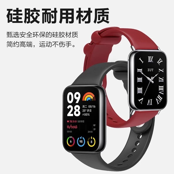 Xiaomi Bracelet 8Pro Turuncu Silikon Kordon - 8