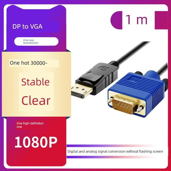 DP - VGA Kablosu - 1 Metre - Altın Kaplama