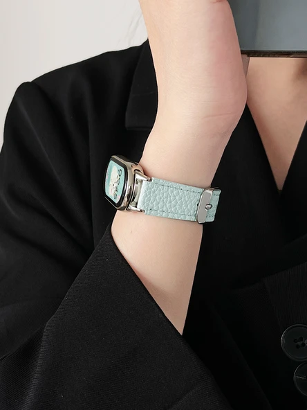 Xiaomi Mi Band 8 NFC Turuncu Deri Desenli Kordon - 11