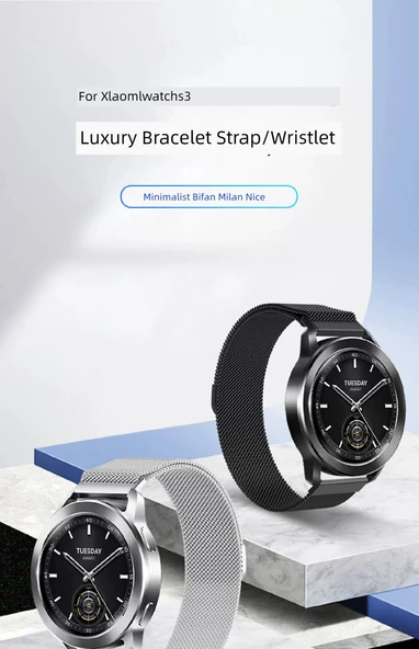 Xiaomi Watch S4 Siyah Paslanmaz Çelik Kordon - 5