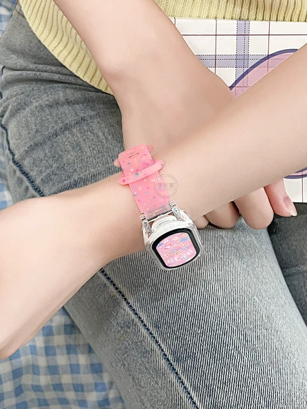 Xiaomi Mi Band 3/4 NFC Jöle Beyaz Şeffaf Kordon - 6