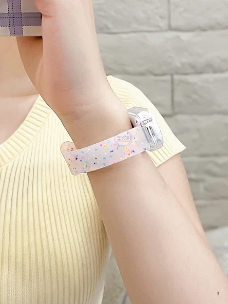 Xiaomi Mi Band 3/4 NFC Jöle Beyaz Şeffaf Kordon - 4
