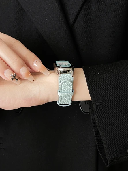 Xiaomi Mi Band 5/6 NFC Puslu Mavi Desenli Kordon - 4