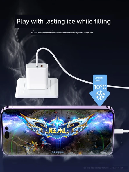 45W USB C Çift Port Hızlı Şarj Aleti - iPhone 8-14 Özel - 2.0m PD Kablolu - 5