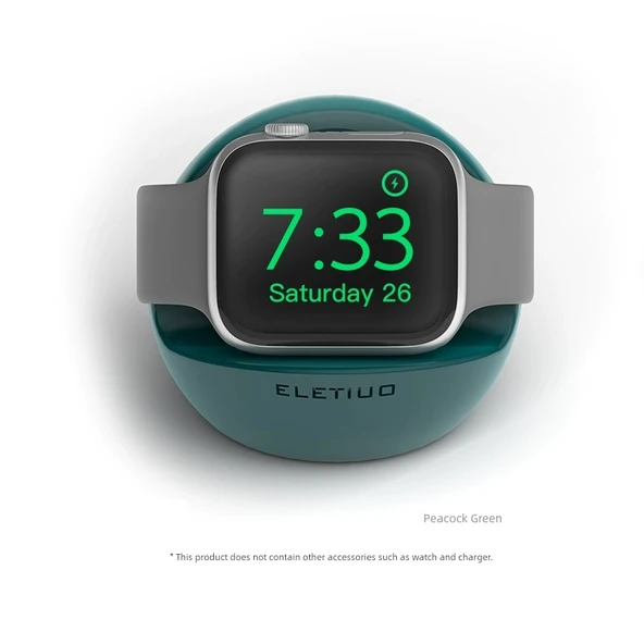 Apple Watch Şarj Standı - Tavus Kuşu Yeşili - Silikon