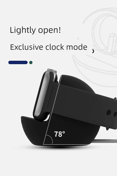 Apple Watch Şarj Standı - Retro Beyaz - Silikon - 10
