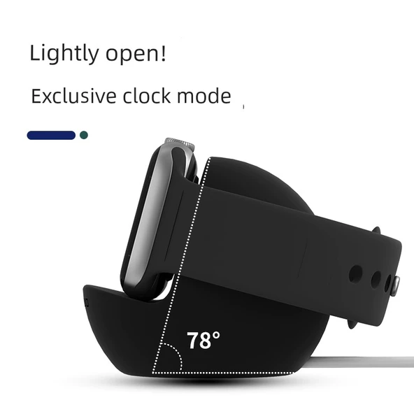 Apple Watch Şarj Standı - Retro Beyaz - Silikon - 4