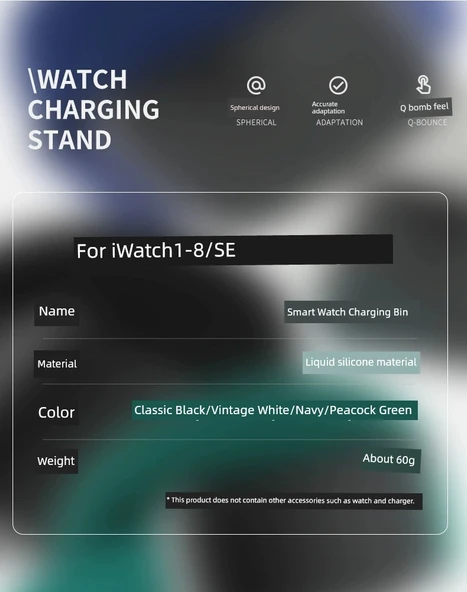 Apple Watch Şarj Standı - Çimento Grisi - Silikon - 9