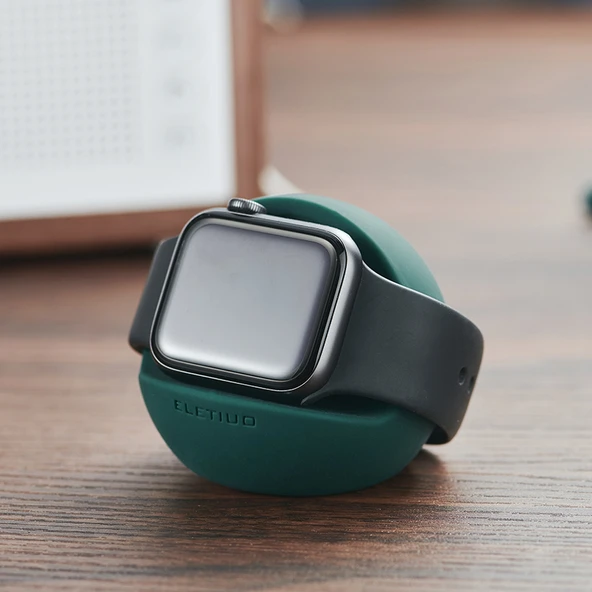 Apple Watch Şarj Standı - Retro Beyaz - Silikon - 6