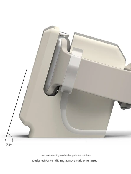 Apple Watch Retro Gri Silikon Stand - 45-49mm Max Büyük Kadran - 6