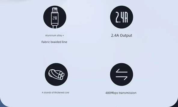 Apple 30-Pin USB-A Hızlı Şarj Data Kablosu - Mor 2 Metre (1 Alana 1 Bedava) - 8
