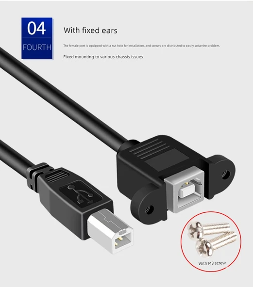 MIDI2.0 Erkek-Dişi Uzatma Kablosu - 1 Metre Düz Başlıklı Yuvasız - 11