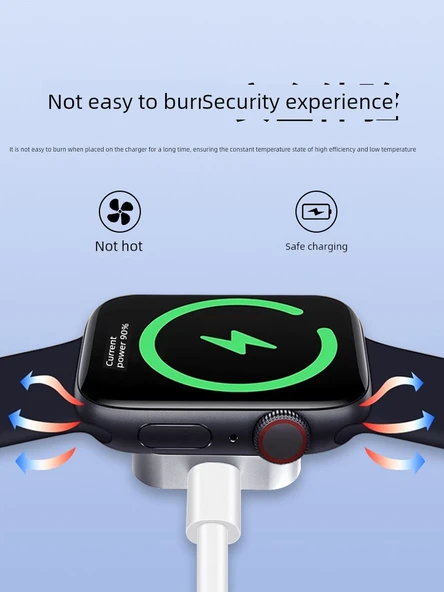 Mini Taşınabilir 3'ü 1 Arada Hızlı Şarj Aleti - Mavi iWatch/Telefon/Kulaklık - 3