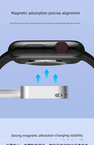 Mini Taşınabilir 3'ü 1 Arada Hızlı Şarj Aleti - Kırmızı iWatch/Telefon/Kulaklık - 10