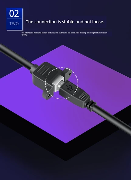 MIDI2.0 Erkek-Dişi Uzatma Kablosu - 30cm Düz Başlıklı Yuvasız - 10
