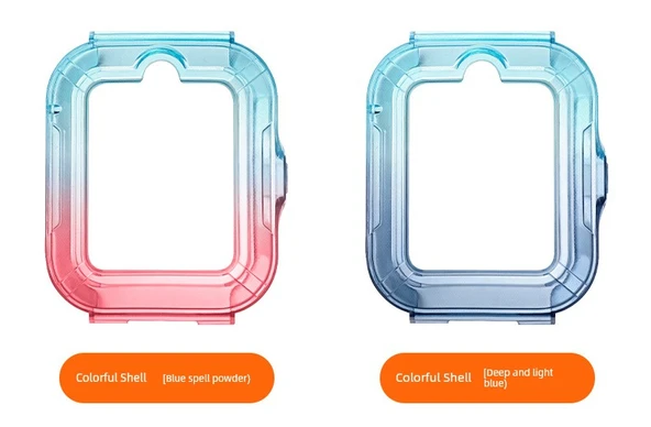 Huawei Çocuk Saati 5 Renkli Gradyan Kılıf İpli - Mavi Yeşil Ucube Balık, 5/5 Vitality Edition - Resim 10