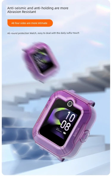 Huawei Çocuk Saati 5 Renkli Gradyan Kılıf İpli - Mavi Yeşil Ucube Balık, 5/5 Vitality Edition - Resim 11