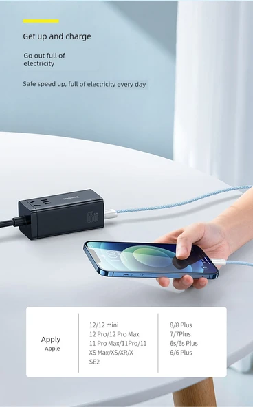 USB Lightning Kablosu - Mavi - 1 Metre - 10