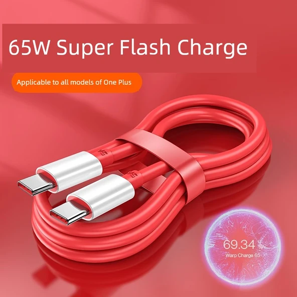 OnePlus 65W Çift Type-C Şarj ve Data Kablosu - 2 Metre