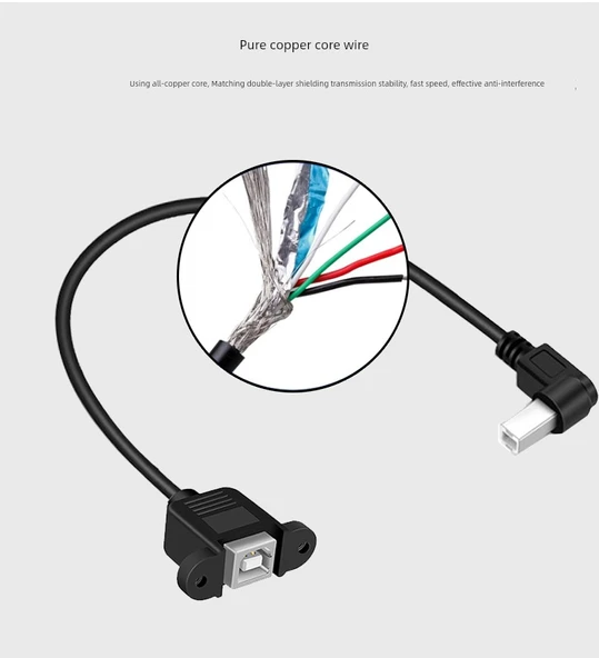 MIDI2.0 Erkek-Dişi Uzatma Kablosu - 30cm Düz Başlıklı Yuvasız - 9