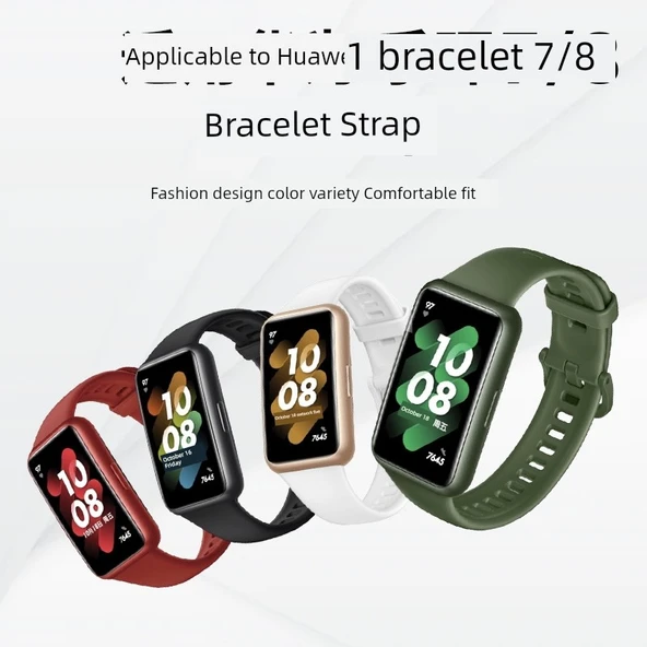 Huawei Bileklik 8/8NFC/9/9NFC Uyumlu Silikon Kordon - Gece Yarısı Mavisi - Resim 2