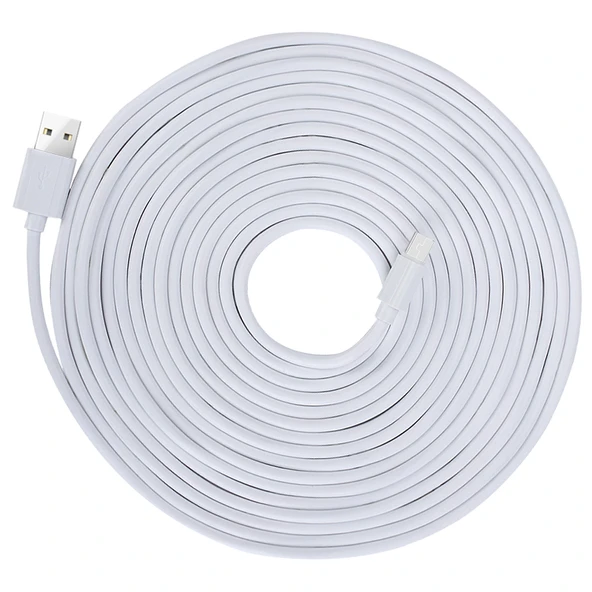 Uzun Micro USB Android Data Kablosu - 6 Metre - Beyaz