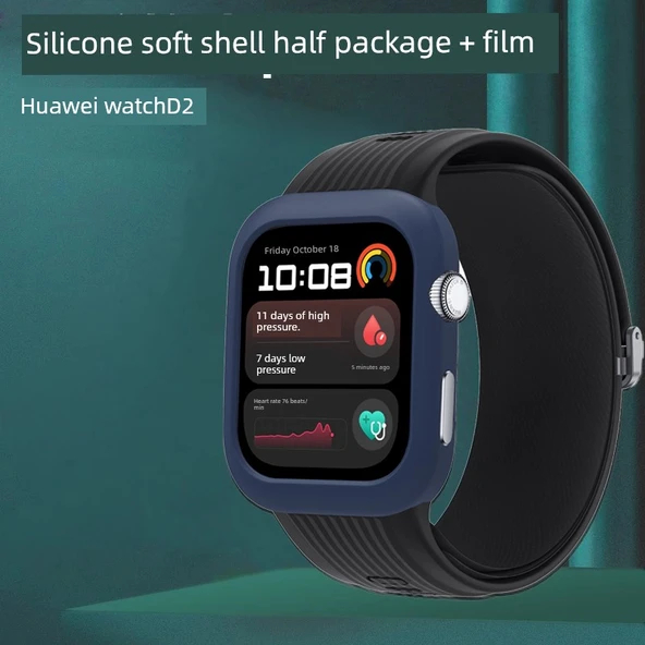 Huawei Watch D2 Silikon Kılıf - Koyu Mavi (Sadece Kılıf)