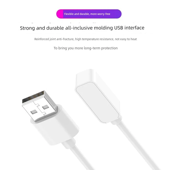 Mi Tu 5pro Beyaz Şarj Kablosu - Manyetik USB - 10