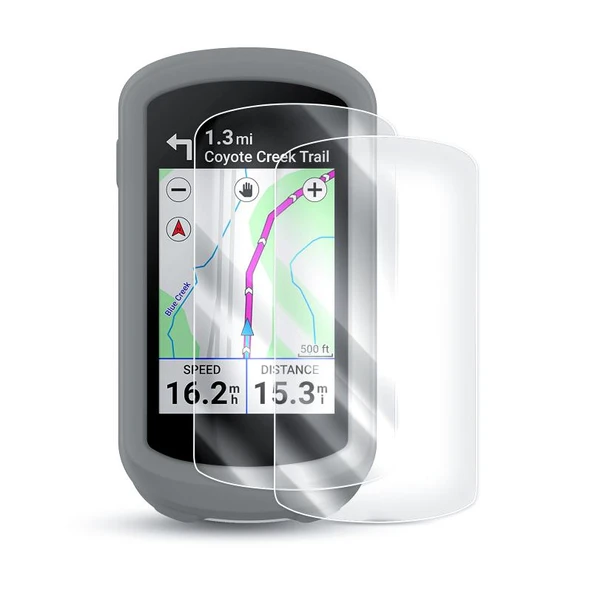 Garmin Edge Explore 2 Koyu Gri Kılıf + 2 Temperli Film