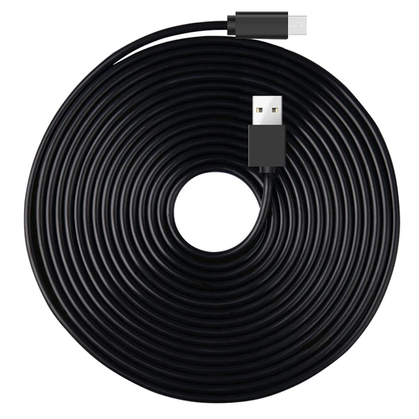 Uzun Micro USB Android Data Kablosu - 7 Metre - Siyah
