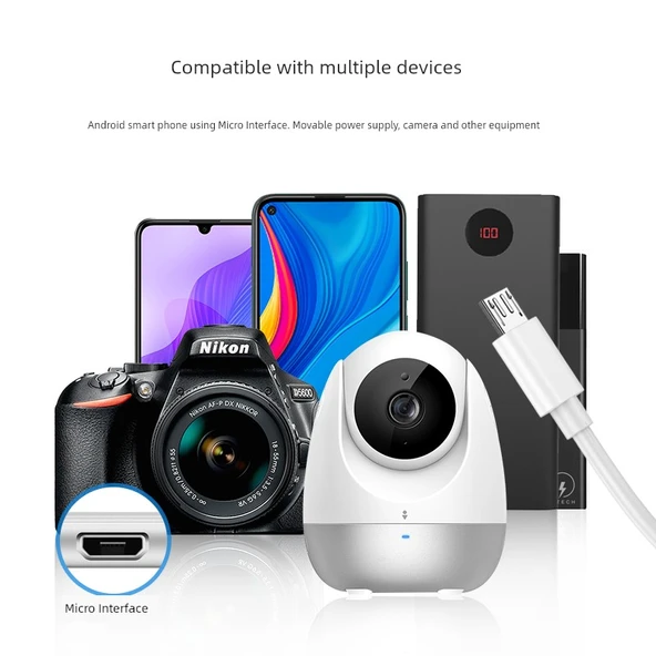 Uzun Micro USB Android Data Kablosu - 11 Metre - Beyaz - 5