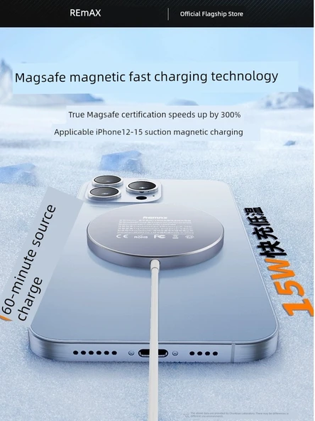 Qi Sertifikalı 15W Hızlı Manyetik MagSafe Kablosuz Şarj Aleti - 5