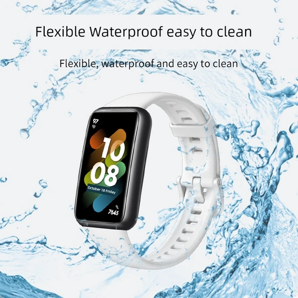 Huawei Bileklik 8/8NFC/9/9NFC Uyumlu Silikon Kordon - Gece Yarısı Mavisi - Resim 4