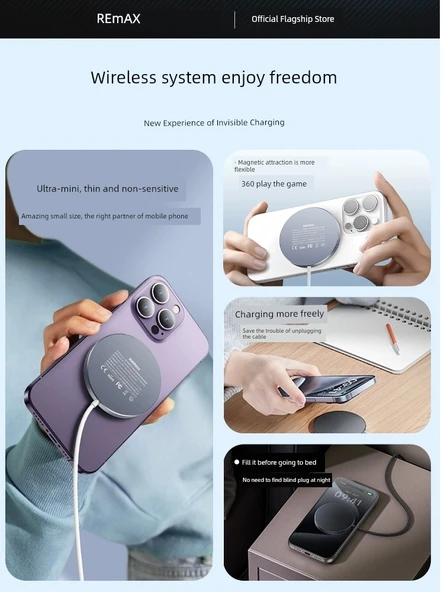 Qi Sertifikalı 15W Hızlı Manyetik MagSafe Kablosuz Şarj Aleti - 2
