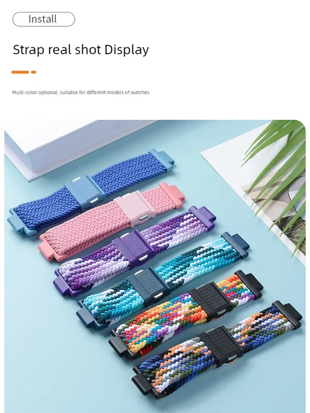 Huawei 4Pro/5/5 New Yao Edition Mıknatıslı Örgü Kordon - Nebula Pudrası - 6