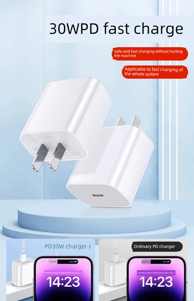 30W PD Hızlı Şarj Başlığı - Kutulu - 7