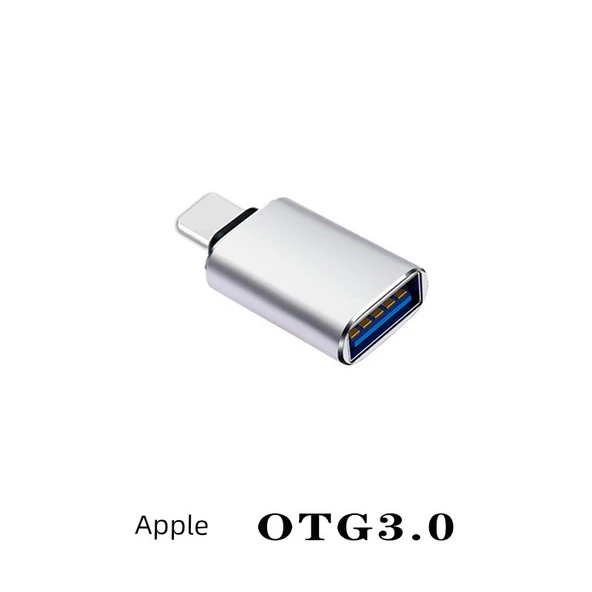 3.0 Düz Lightning OTG Adaptörü - Gümüş