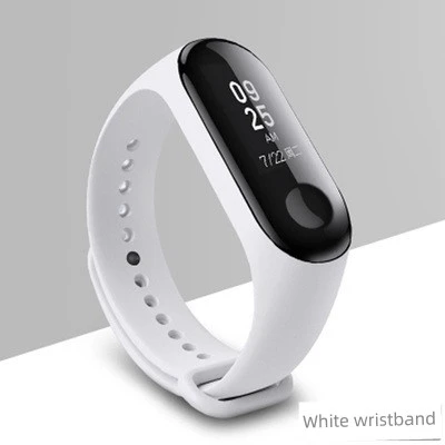 Xiaomi Mi Band 3/4 Beyaz Desenli Silikon Kordon