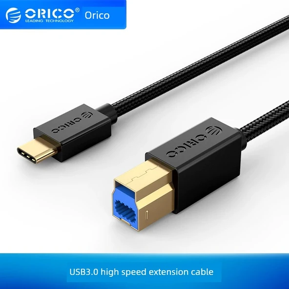 USB 3.0 - Type-C Örgülü Data Kablosu - 0.5 Metre - Siyah