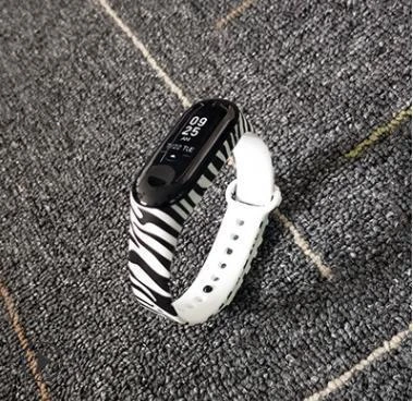 Xiaomi Mi Band 3/4 Zebra Desenli Silikon Kordon