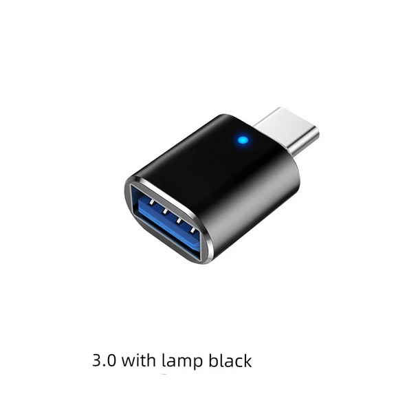 3.0 Type-C OTG Işıklı Adaptör - Siyah