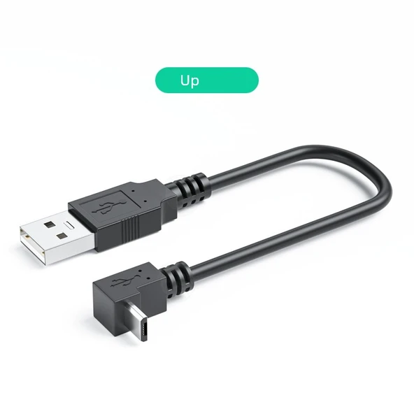 Dirsekli Mikro USB Data Kablosu - 1m - Yukarı