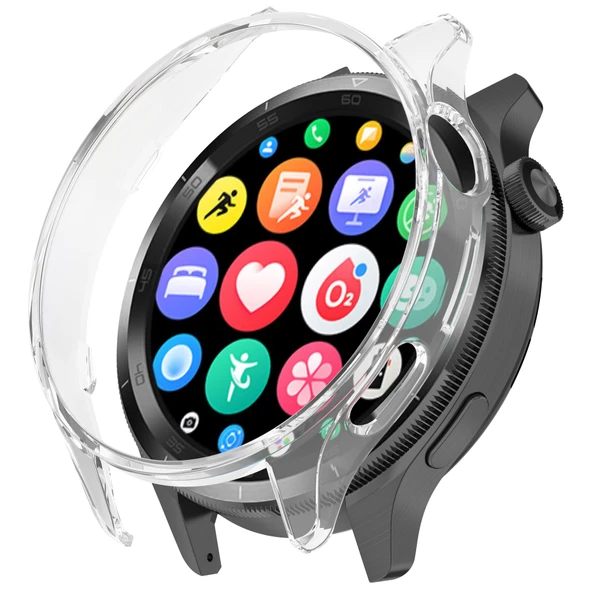 Xiaomi Watch S4 Şeffaf Yarım Kapak Koruyucu Kılıf
