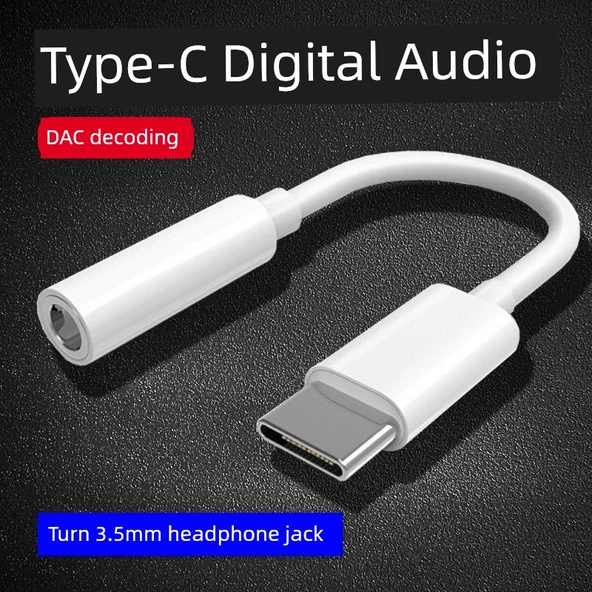2'si 1 Arada Type-C - 3.5mm Dijital Ses Çevirici Adaptör - Tekli Paket - 2