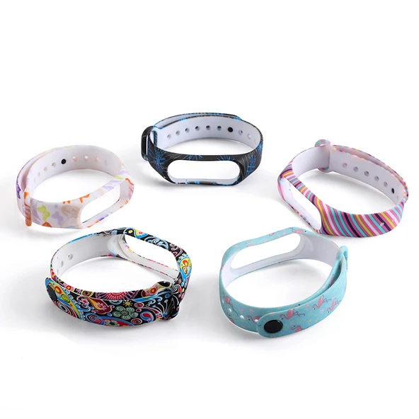 Xiaomi Mi Band 3/4 Yeşil Kamuflaj Desenli Silikon Kordon - Resim 9