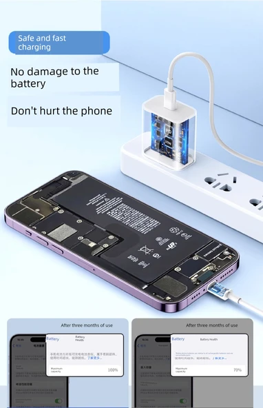 30W PD Hızlı Şarj Başlığı - Kutulu - 9
