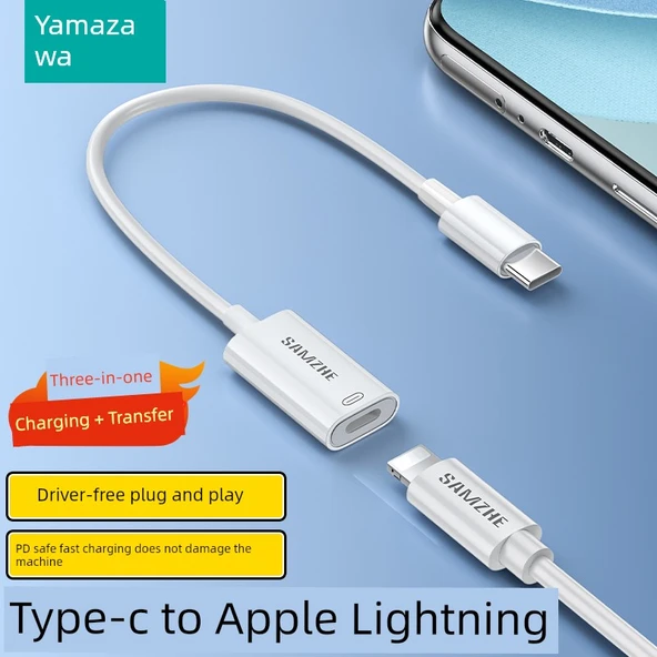 Type-C - Lightning Adaptör Kablolu - Şarj ve Veri Aktarımı