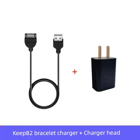 Keep B2 Bileklik Şarj Kablosu ve Adaptör - Siyah