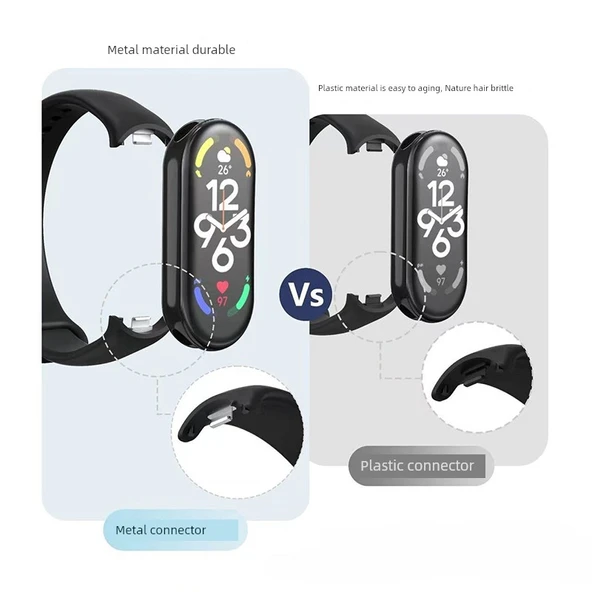 Xiaomi Mi Band 3/4/NF Uyumlu Sakura Pembesi Silikon Kordon - 9